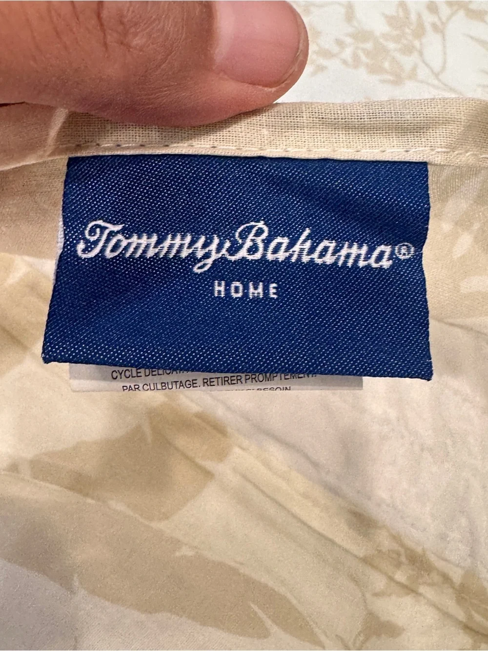 2 Tommy Bahama Home Oversized King Quilted Pillow Sham Bonny Cove 22x37 Inch